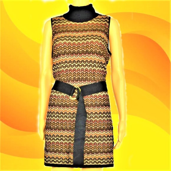 INC International Concepts Retro-style Turtleneck Sleeveless Dress/ Tunic Sz M - Picture 2 of 8